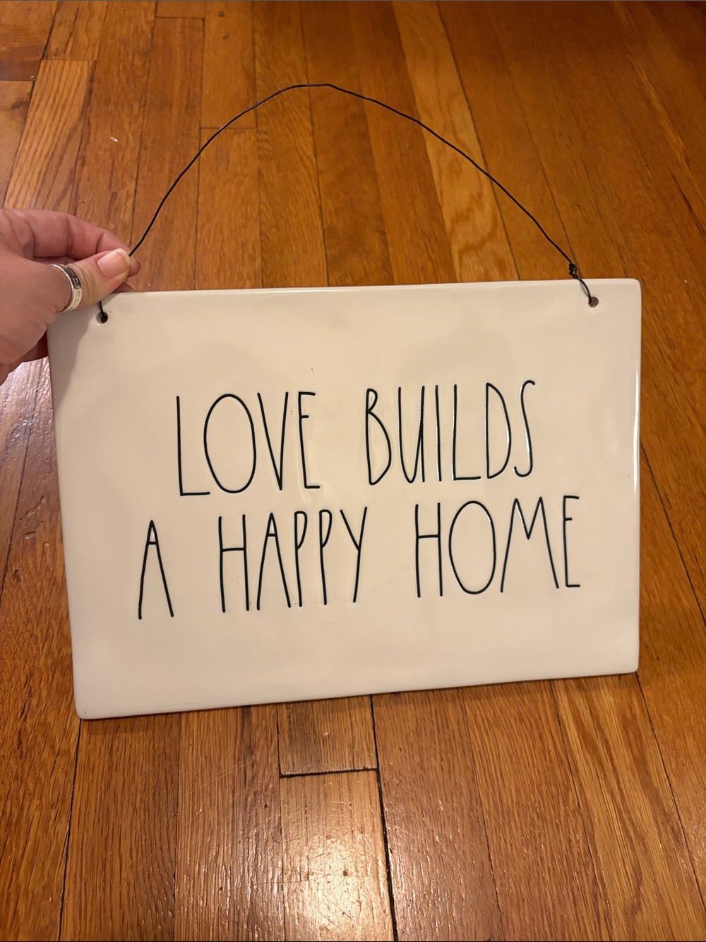 Rae Dunn "Love Builds A Happy Home" Wall Sign